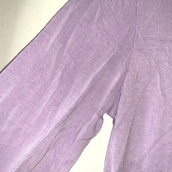 Red Hanger Asymmetrical Hem Long Sleeve Tunic Top L - Picture 5 of 12